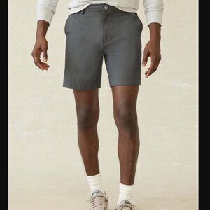 Faherty All Day 4-Way Stretch Shorts, Grey Mountain Coal Color Size 38